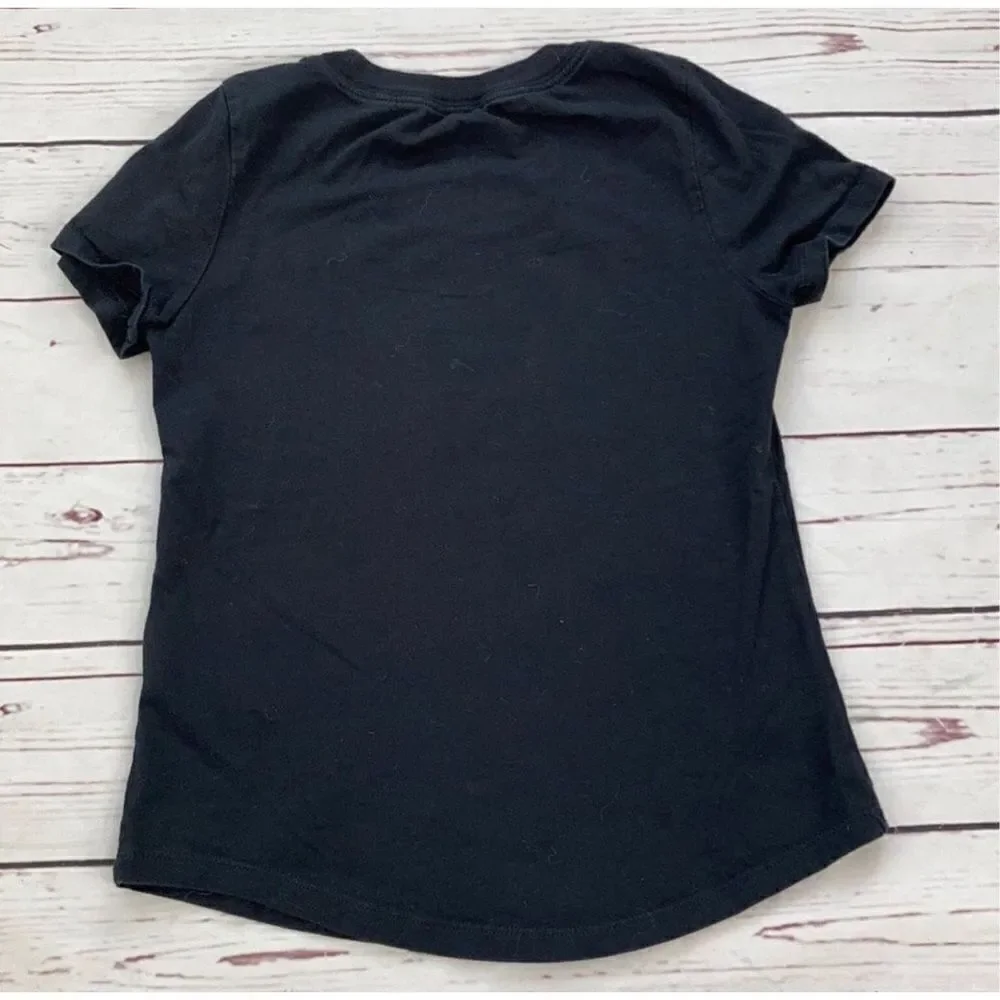 The Nike Tee Girls Black Short Sleeve Tee Purple Nike Graphic Size M